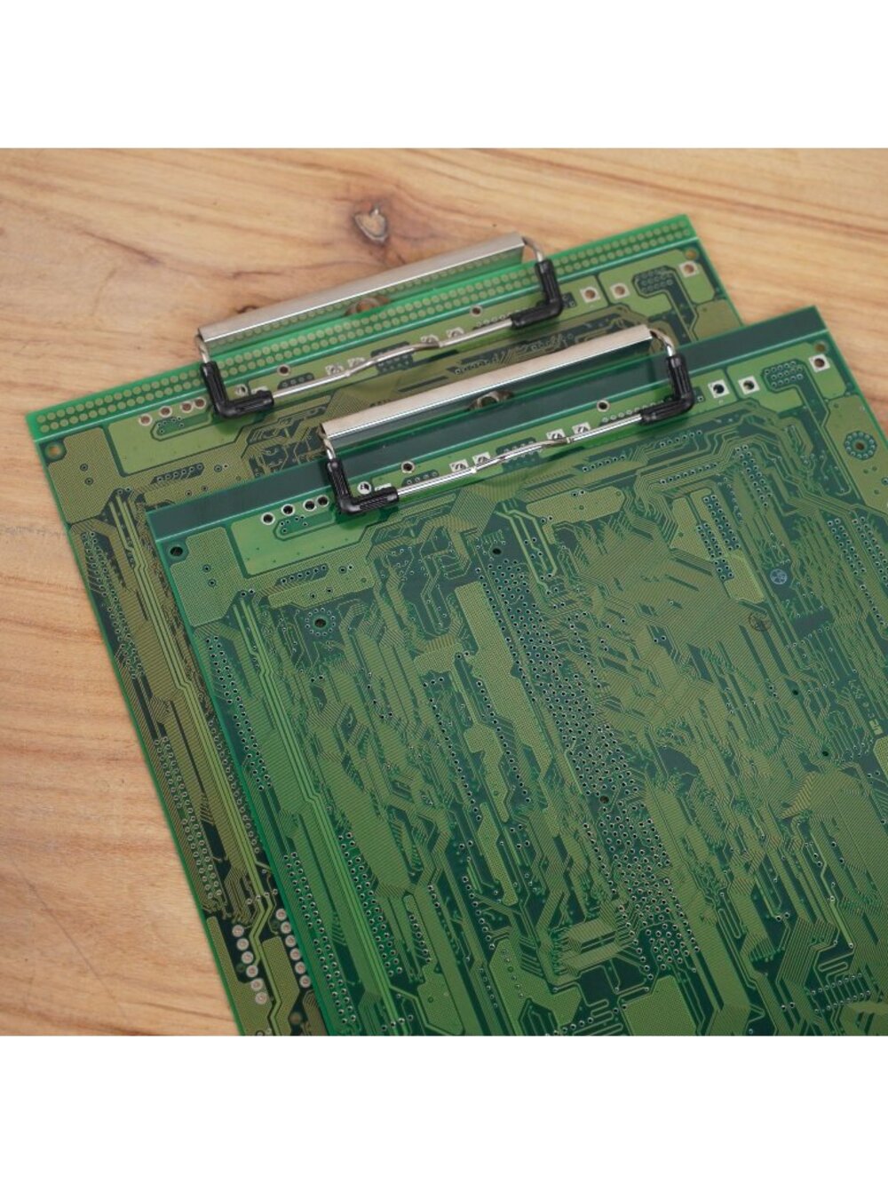 Lot of 2 Vintage Tecnotes Circuit Board PCB Clip Board Green Engineer Decor